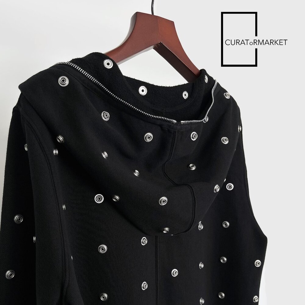 Rick Owens DRKSHDW: Jumbo Gimp Hoodie Press Stud Button Sealed Zip SS24 Lido - Picture 7 of 16